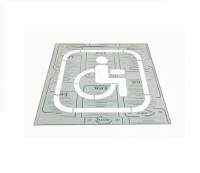 Трафарет для знака стоянки для инвалидов 80х80 см