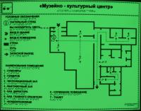 Светонакопительная мнемосхема 61х47 см крепление прямое